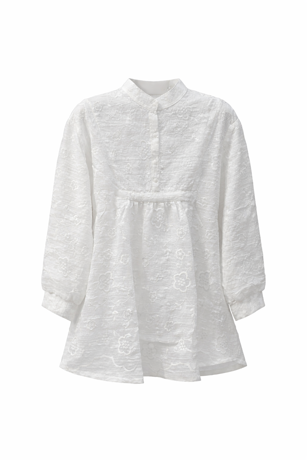 Ethereal Blooms: Pastel Floral Embroidered Tunic