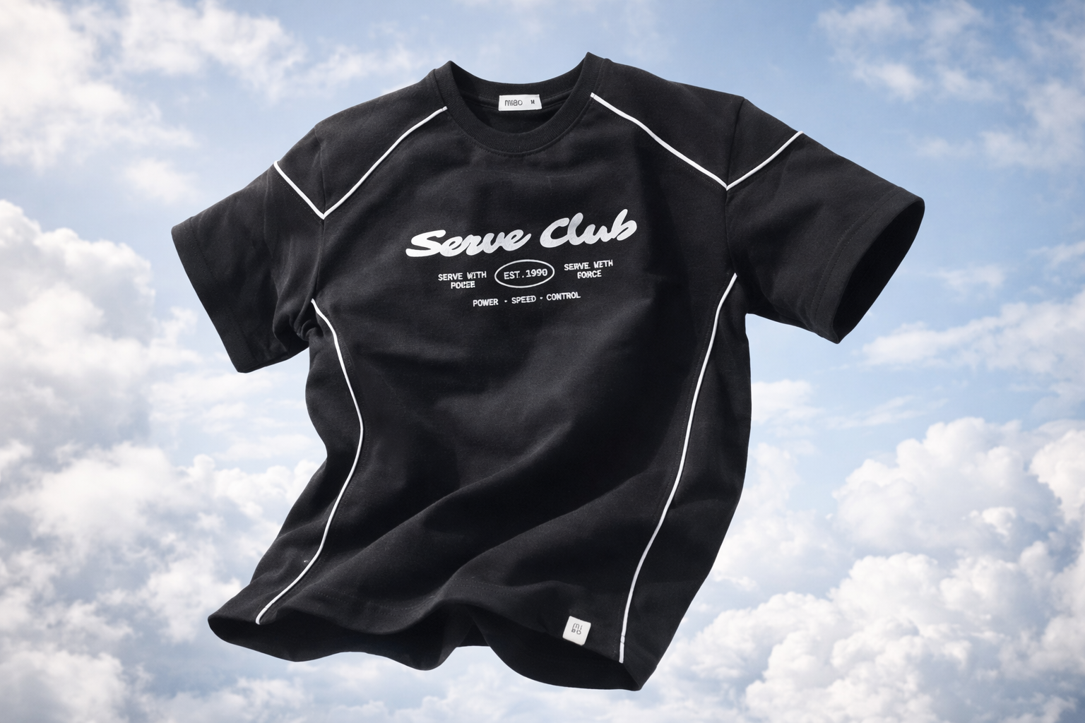 Serve Club Premium Black T-Shirt