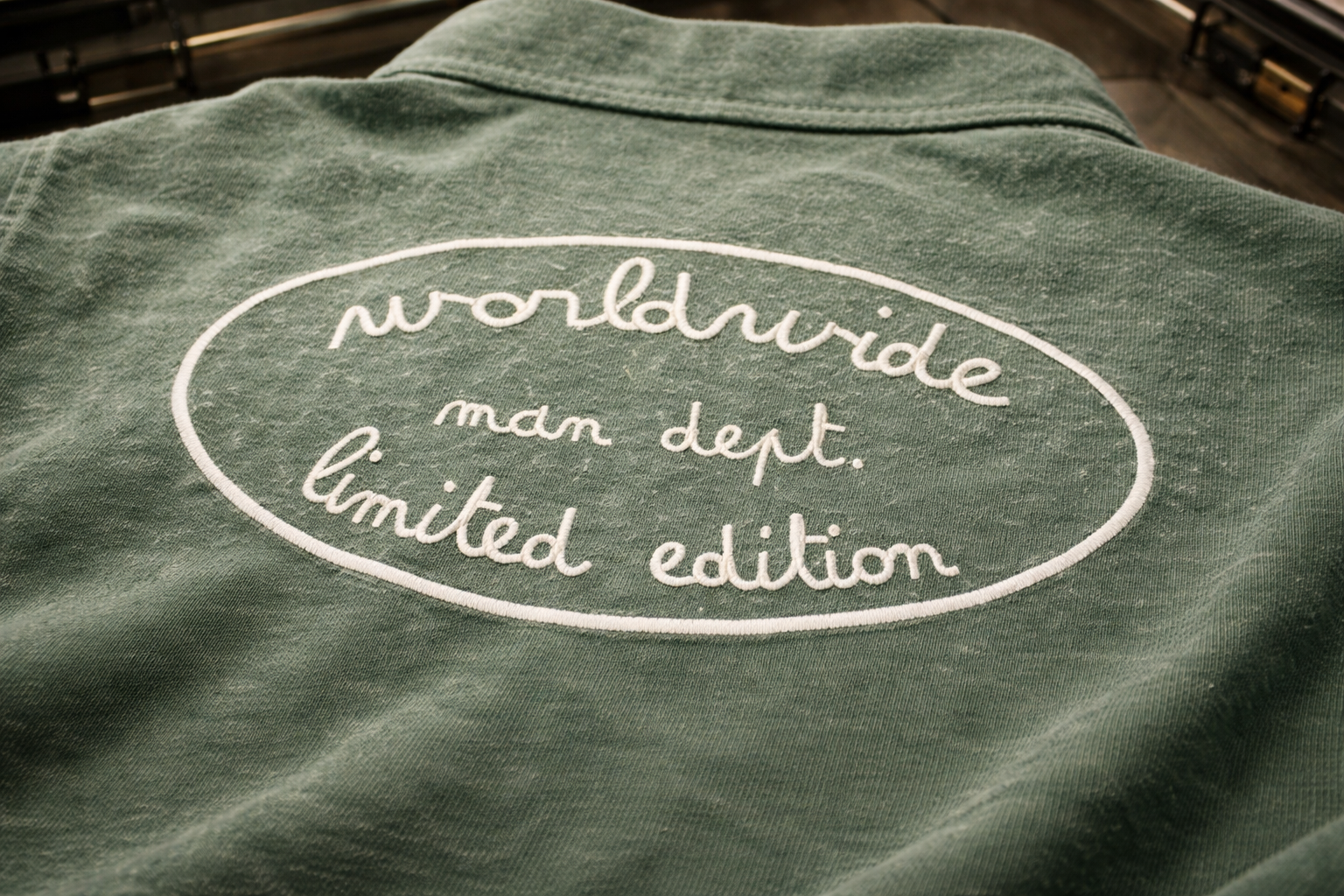 Vintage Washed Green Button-Up Shirt