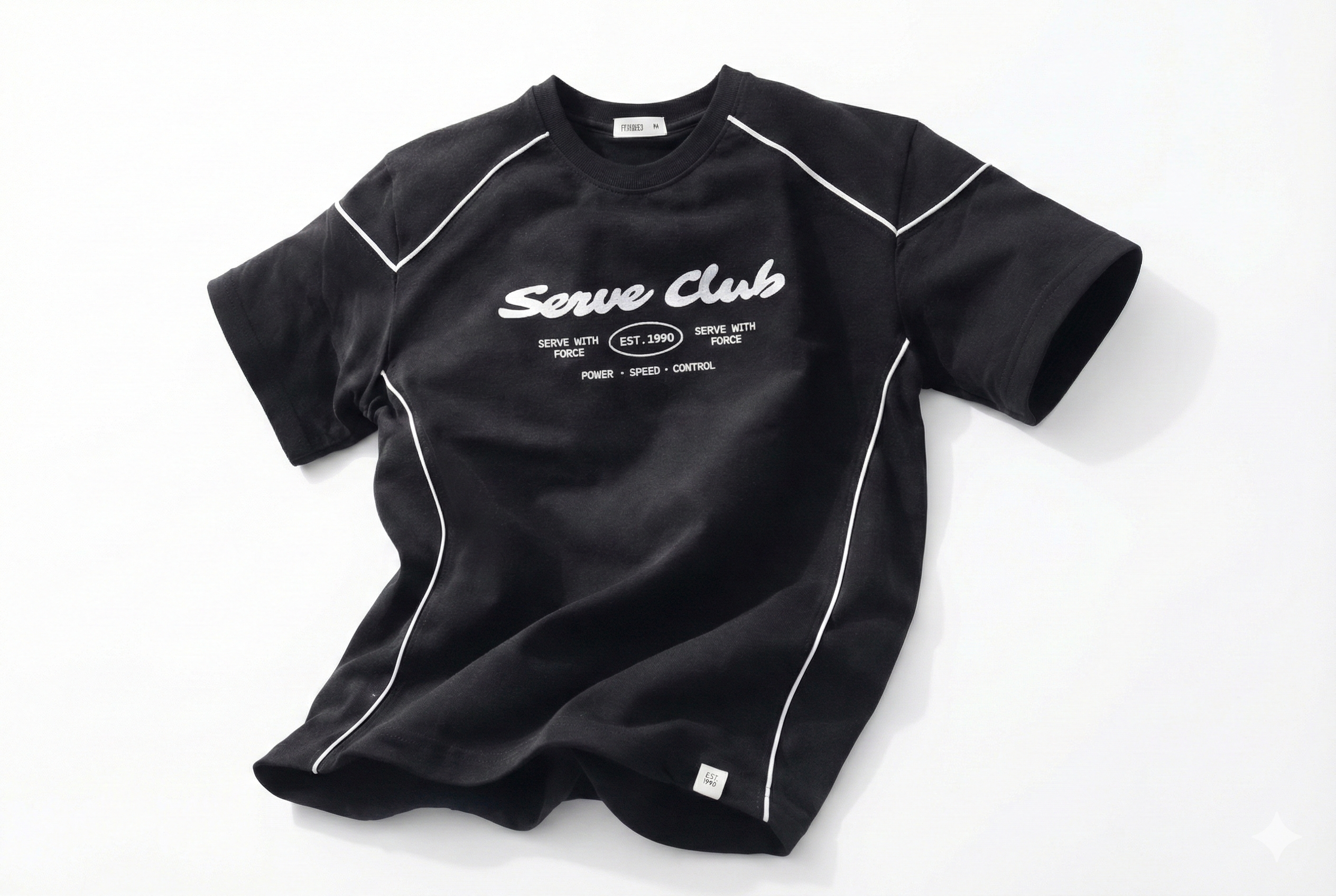 Serve Club Premium Black T-Shirt